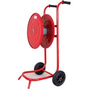 تصویر شیلنگ جمع کن چرخ دار سوران سایز ۱/۲ متراژ ۵۰ متری 