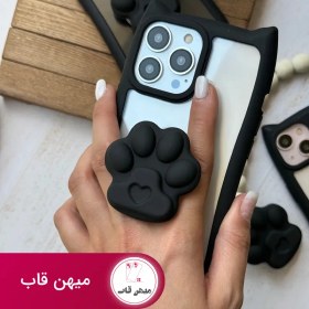 تصویر قاب گوشی گوش دار پاپ سوکت پنجه برای آیفون Pop Socket Claw Earphone Case for iPhone