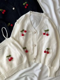 تصویر ست دو‌تیکه فانتزی گیلاسی 