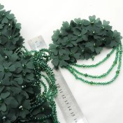 تصویر سردوشی لباس مجلسی گل و کریستال بسته 5 جفتی 