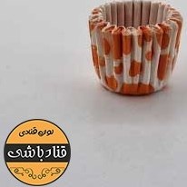 تصویر کپسول حلوا طرح قلب نارنجی 