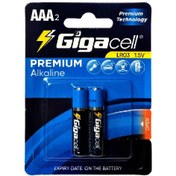تصویر باتری دوتایی نیم قلمی Gigacell Premium Alkaline LR03 1.5V AAA ا Gigacell Premium Alkaline LR03 1.5V AAA Battery 2 Of Pack Gigacell Premium Alkaline LR03 1.5V AAA Battery 2 Of Pack