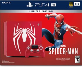 تصویر پلی استیشن 4 اسلیم نسخه محدود ظرفیت 1 ترابایت باندل اسپایدرمن PS4 Slim 1TB Spider-Man Bundle Limited Edition 