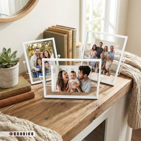 تصویر قاب عکس رومیزی ساده و مدرن سفید 