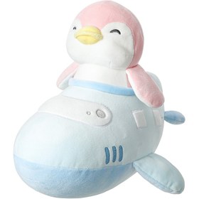 تصویر عروسک پنگویین مینیسو سری پرواز Travel Series Penguin Airplane Plush Toy(Pink) 