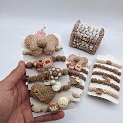 تصویر پک خرسی کش مو دخترانه ۵ عددی 