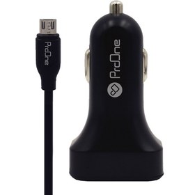 تصویر شارژر فندکی پرووان مدل PCG16 به همراه کابل MicroUSB ProOne PCG16 Car charger