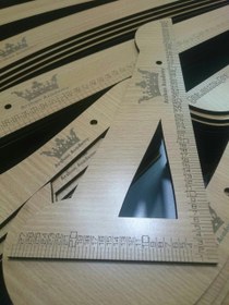 تصویر خط کش چوبی الگو کشی ست کامل 