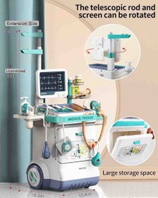 تصویر کیت دکتر برای کودکان کیت پزشکی با عملکردهای صدا و نور، مجموعه بازی دکتر برای هدیه تولد کودکان 