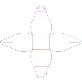 تصویر طرح آماده قالب دایکات جعبه کیک 