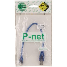 تصویر کابل کوتاه میکرو یو اس بی P-Net 30cm P-Net 0.3m Micro USB Cable