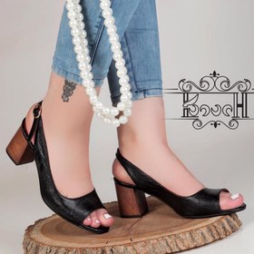 تصویر کفش پاشنه دار چرم کاوه مدل آیسو زنانه کد 097 - مشکی / 36 ا charm kaveh charm kaveh