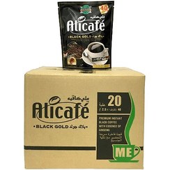 تصویر علی کافه بلک گلد 44 عددی Alicafe Black Gold