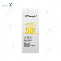 تصویر کرم ضد آفتاب بی رنگ Spf50 حاوی ویتامین سی حجم 40میل ویتالیر ا Vitalayer Vitamin C Spf50 Sun Screen Cream Vitalayer Vitamin C Spf50 Sun Screen Cream