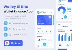 تصویر طرح UI اپلیکیشن مالی کیف پول والی | Walley 