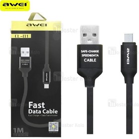 تصویر کابل شارژ میکرو یو اس بی اوی Awei CL-81 Cable با توان 2.4 آمپر 