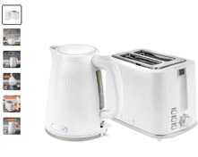 تصویر ست دوتایی کتری برقی و توستر نان جیپاس مدل BT36554-WT ا 1.7L White Cordless Kettle & 2-Slice Bread Toaster Set 1.7L White Cordless Kettle & 2-Slice Bread Toaster Set