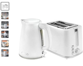 تصویر ست دوتایی کتری برقی و توستر نان جیپاس مدل BT36554-WT ا 1.7L White Cordless Kettle & 2-Slice Bread Toaster Set 1.7L White Cordless Kettle & 2-Slice Bread Toaster Set