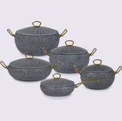 تصویر سرویس قابلمه چدن هاناتک ۱۰ پارچه مدل آلمان 