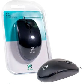 تصویر موس سیم دار پی نت P-NET Z.60 PNET Z.60 wired mouse