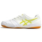 تصویر کفش فوتسال اسیکس مدل Destaque FF 2 رنگ سفید زرد 