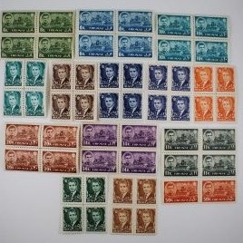 تصویر ست ۶ عددی تمبر کلکسیونی محمدرضا شاه پهلوی 