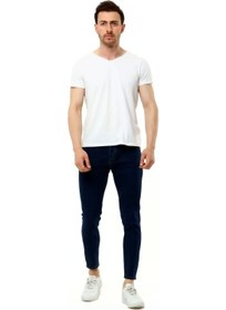 تصویر جین مردانه فیت تنگ با برش ایتالیایی و پاچه باریک مدل C344 برند cedy denim Men's Skinny Fit Italian Cut Slim Leg Jeans C344