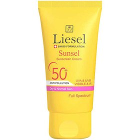 تصویر کرم ضد آفتاب سانسل Sunsel لایسل Liesel (نرمال تا خشک)بی رنگ 40ml 