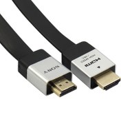 تصویر کابل SONY 3D Flat HDMI 4K 2m طول ۲۰۰ سانتی متر، روکش TPE مقاوم در برابر پارگی و خمیدگی و طراحی به صورت فلتکانکتور از نوع HDMI ساخته شده از جنس آلیاژ آلومینیوم مقاوم در برابر فشار و ضربهمناسب برای دی وی دی پلیر ها، کنسول های بازی، تلویزیون، لپ تاپ و …پشتیبانی از رزولوشن ۴K و تصاویر ۳D