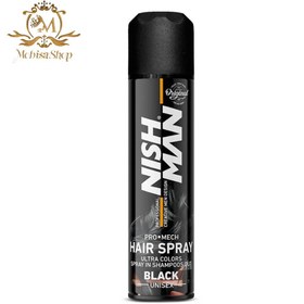 تصویر اسپری رنگ مو مشکی نیش من NISHMAN Temporary Hair Colour Spray 150 ml