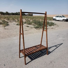 تصویر رگال لباس چوبی مدل یک طبقه k160 