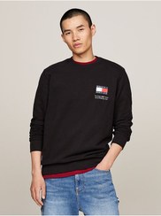 تصویر سویشرت مردانه تامی هیلفیگر اورجینال مشکی Tommy Hilfiger DM0DM19608BDS 