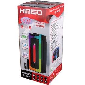 تصویر اسپیکر چمدانی بلوتوثی رم و فلش خور Kimiso QS-4228 + میکروفون و ریموت کنترل KIMISO QS-4228 WIRELESS SPEAKER WITH MICROPHONE & REMOTE CONTROL