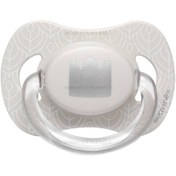 تصویر پستانک تکی طرح تاج رنگ کرم سايز 18-6 ماه سواوینکس Suavinex(دارای جعبه) 