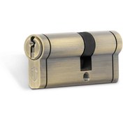 تصویر سیلندر قفل درب تنسر مدل طلایی ساتن سایز 70 کلید دوشیار 