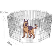 تصویر پارک سگ ارتفاع 95 مدل کروم سنگین فنس سگ یا قفس سگ 120در120 