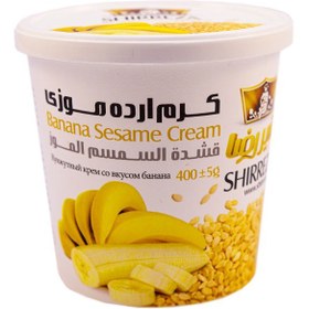 تصویر کرم ارده موزی شیررضا 400 گرمی Shirreza banana flour cream 400 grams