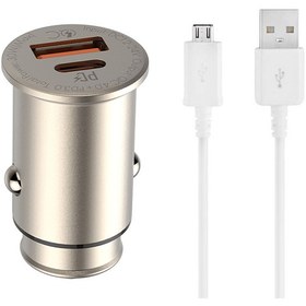 تصویر شارژر فندکی الدینیو مدل C506Q فست شارژ ۳۰ وات 