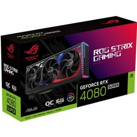 تصویر کارت گرافیک ایسوس ROG STRIX RTX 4080 SUPER 16GB GDDR6X OC Black ASUS ROG STRIX RTX 4080 SUPER GAMING OC 16GB New