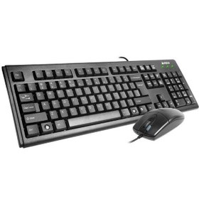 تصویر کیبورد و ماوس باسیم ای فورتک مدل KR-8520D A4Tech KR-8520D Keyboard and Mouse