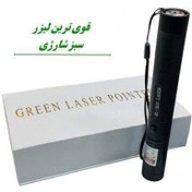 تصویر لیزر پوینتر سبز شارژی با برد 5 کیلومتر مدل yf-laser 303 