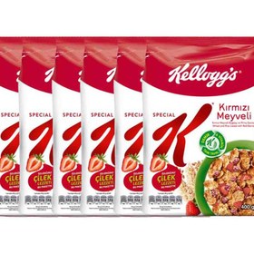 تصویر پکیج 6 تایی کورن فلکس میوه های قرمز 400 گرمی اسپشیال کلاگز Kelloggs Special 