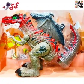 تصویر ربات دایناسور تیرکس قرمز بالدار موزیکال اسباب بازی DINOSAUR 912 