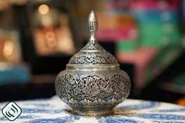 تصویر قندان قلم زنی شبکه ای 