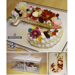 تصویر کیک سابله حروف و اعداد 