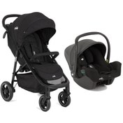 تصویر ست کالسکه و کریر جویی مدل لیتراکس مشکی literax Joie & I Snug 2 