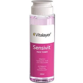 تصویر تونر ویتالیر حاوی هیالورونیک اسید مدل سنسی ویت پوست حساس 200 میل Vitalayer Sensivit Face Toner For Sensitive Skins 200ml