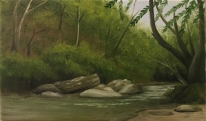 تصویر تابلو نقاشی رنگ روغن طبیعت سیاهمزگی 