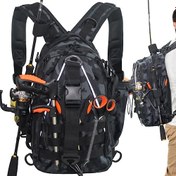 Fishing Backpack Small Convertible Sling Bag with Rod Holder for