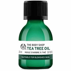 تصویر روغن درخت چای بادی شاپ THE BODY SHOP مدل TEE TREE مناسب پوست های دارای لک حجم 20 میل TEE TREE OIL THE BODY SHOP 20 ML